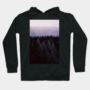 Vibrant Violet Misty Forest Hoodie